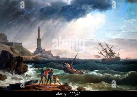 Tempête de mer 1752 Claude Joseph Vernet 1714 -1789 peintre Français France Banque D'Images