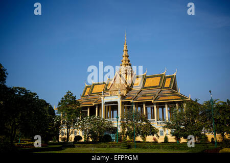 Le Palais Royal, Phnom Penh, Cambodge. Banque D'Images