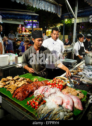 Food au Pub Street, Siem Reap, Cambodge. Banque D'Images