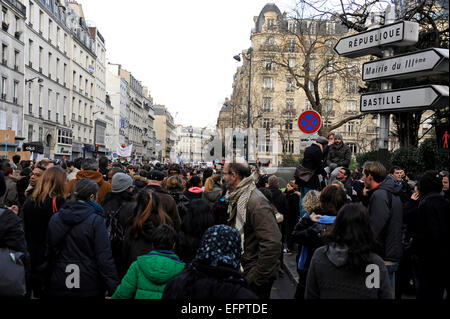 Marche républicaine,Je suis Charlie,11-01-2015,Paris,France Banque D'Images