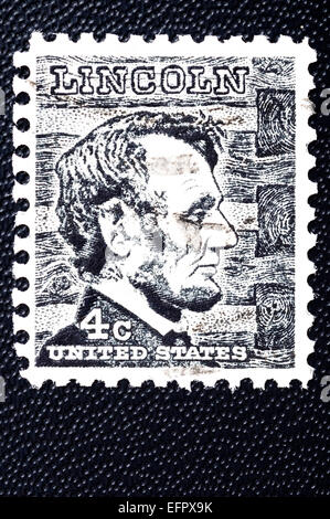 Abraham Lincoln USA 1965 Timbre Banque D'Images