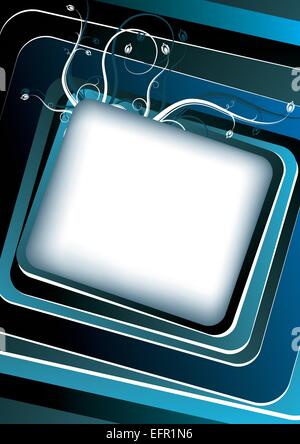 Cadre Bleu floral background, eps10 vector illustration Illustration de Vecteur