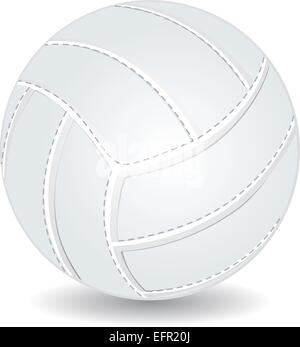 Volley ball blanc isolated over white, vector illustration Illustration de Vecteur