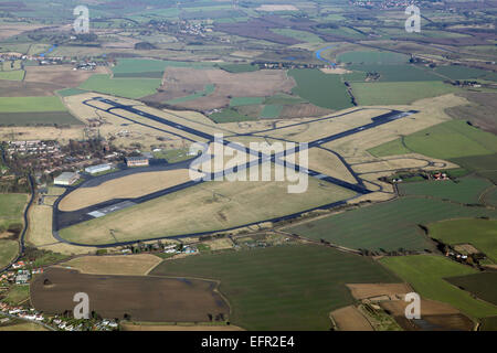 Vue aérienne de l'aéroport de Leeds East, anciennement RAF Church Fenton, Yorkshire, Royaume-Uni Banque D'Images