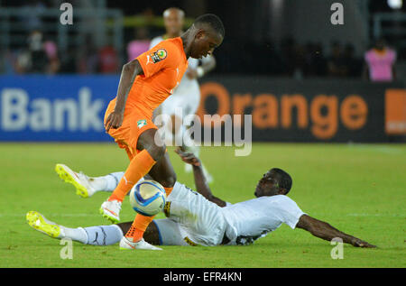 Bata, en Guinée équatoriale. Le 08 février, 2015. Finale de la coupe d'Afrique des nations. Max Alain Gradel (CIV) l'équipe de Côte d'Ivoire a remporté la finale contre le Ghana avec un 9-8 spectaculaire victoire de tirs. Credit : Action Plus Sport/Alamy Live News Banque D'Images