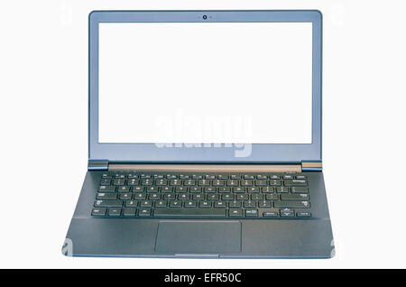 Ordinateur portable ultrabook minces isolées avec deux chemins de détourage, une pour un ordinateur portable pour l'écran. Banque D'Images