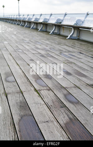 Promenade en bois pier Torquay Devon Banque D'Images