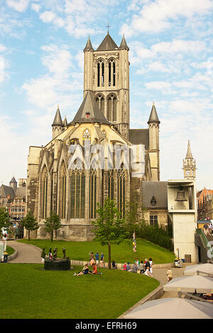 Église Saint Nicolas, Gand, Belgique Banque D'Images