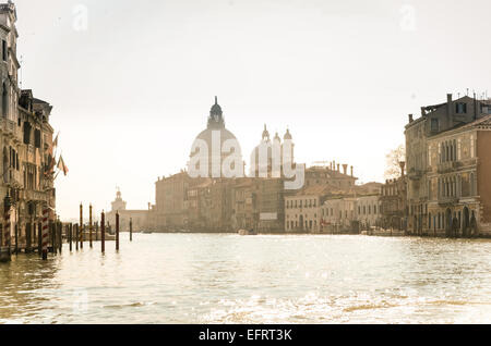 Vintage Grand Canal à Venise Banque D'Images