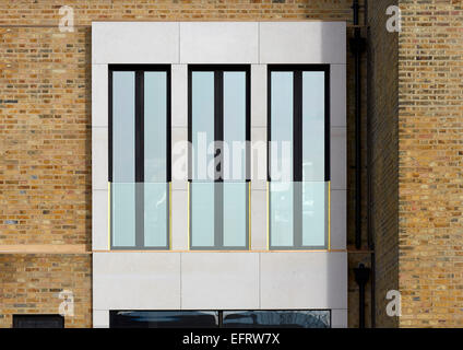 St Johns' Verger, Londres, Royaume-Uni. Architecte : John Smart architectes, 2013. Détail extérieur. Banque D'Images