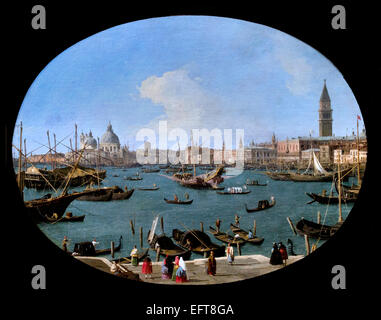 Vue sur le bassin de San Marco à Venise par Canaletto (1697-1768 Giovanni Antonio Canal ) Italie Italien Banque D'Images