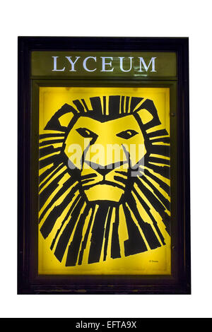 L'affiche de The Lion King , Lyceum Theatre London England Banque D'Images