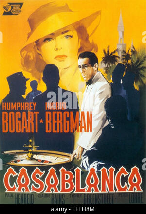 Affiche de film - Casablanca Banque D'Images