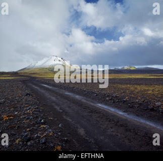 Sur le mont Maelifell Fjallabak road, l'Islande Banque D'Images