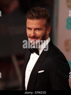 Londres, Royaume-Uni. 8 Février, 2015. David Beckham au BAFTA 2015 Cérémonie de remise des prix, qui s'est tenue au Royal Opera House, Covent Garden, Londres. Crédit : Paul Marriott/Alamy Live News Banque D'Images