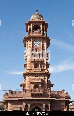 Jodhpur, Rajasthan, Inde. La tour de l'horloge situé dans la région de Sardar Market Banque D'Images