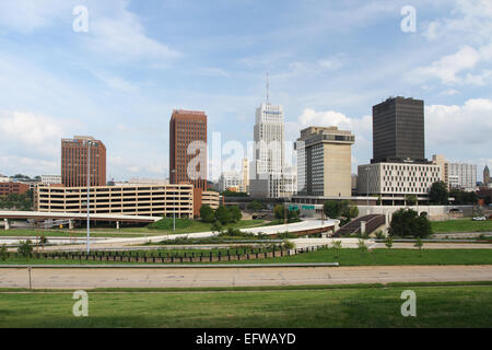 Paysage urbain d'Akron, Ohio, USA. Banque D'Images