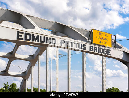 Selma Alabama, Edmund Pettus Bridge site de trois marches 1965 historique à Montgomery, dans le mouvement des droits civils Banque D'Images