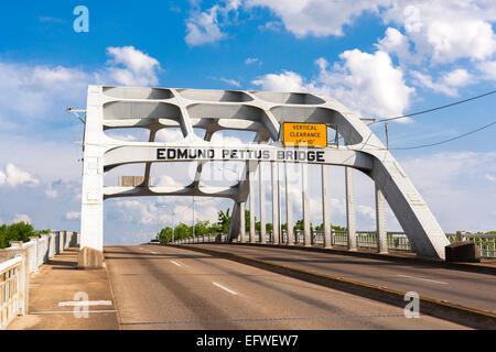 Selma Alabama, Edmund Pettus Bridge site de trois marches 1965 historique à Montgomery, dans le mouvement des droits civils Banque D'Images