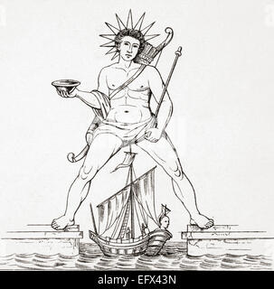 Le Colosse de Rhodes. Banque D'Images