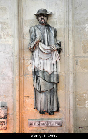 Mechelen (Malines), Belgique. Sint Romboutskathedraal / cathédrale. Le Père Damien / Pater Damiaan (Joseph de Veuster) Banque D'Images