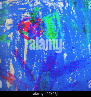 Dessin au crayon bleu abstrait textures Banque D'Images