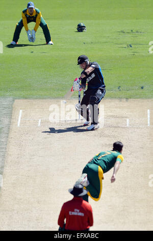 Christchurch, Nouvelle-Zélande. Feb 11, 2015. Christchurch, Nouvelle-Zélande - 11 février 2015 - Brendon McCullum de ouate en Nouvelle-Zélande au cours de l'ICC Cricket World Cup Warm Up Match entre la Nouvelle-Zélande et l'Afrique du Sud, à Hagley Oval le 11 février 2015 à Christchurch, Nouvelle-Zélande. © dpa/Alamy Live News Banque D'Images