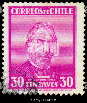 Chili - circa 1934 : timbre imprimé au Chili montre Jose Joaquim Perez - président du Chili entre 1861 et 1871, vers 1934 Banque D'Images