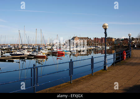 Bangor marina et de la promenade de l'Irlande du Nord du comté de Down Banque D'Images