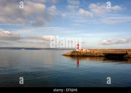 Approches pour Bangor pier et port de pickie Irlande du Nord Banque D'Images