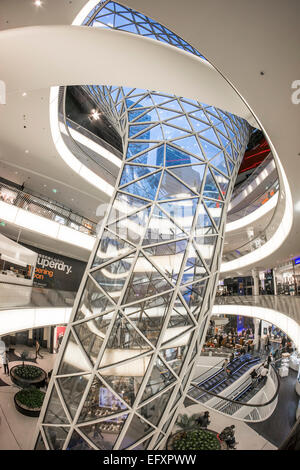 Centre commercial MyZeil , l'architecture moderne, Francfort, Hesse, Allemagne Banque D'Images