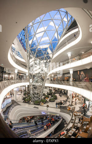 Centre commercial MyZeil , l'architecture moderne, Francfort, Hesse, Allemagne Banque D'Images