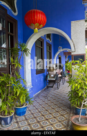 Cheong Fatt Tze Mansion's bleu à Georgetown, Penang, Malaisie. Banque D'Images