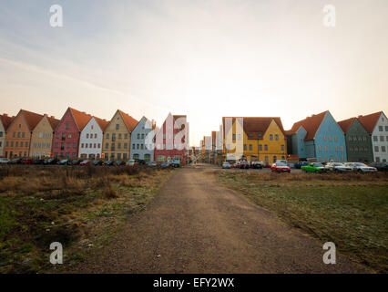 Les maisons et appartements de flats, un lotissement en Sweden, Staffanstorp Municipalité, Skåne, Sweden. Banque D'Images