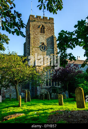 L'église paroissiale de St Mary & St Eanswythe Folkestone, Kent, UK Banque D'Images