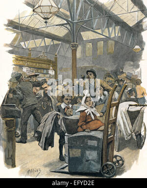 La gare Victoria de Londres, Londres, Angleterre, l'Europe, c. En 1895, Marcus, Banque D'Images