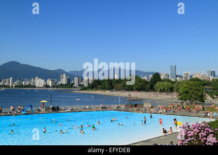 Piscine Kitsilano, Vancouver, British Columbia, Canada Banque D'Images