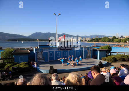 Scène en plein air à Kitsilano Beach, Vancouver, British Columbia, Canada Banque D'Images