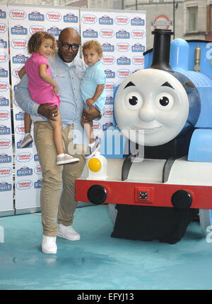 Thomas & Friends : l'histoire de la brave - UK Premiere vue à la fin de l'Ouest, Leicester Square, Londres comprend : Mistajam Où : London, Royaume-Uni Quand : 10 août 2014 Banque D'Images