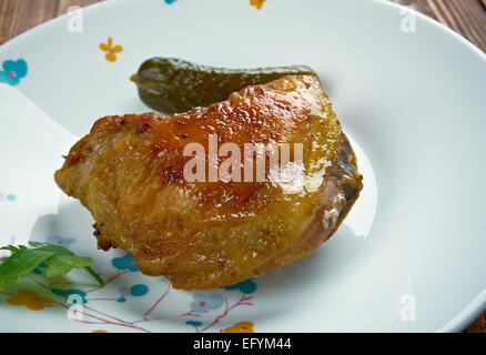 Piri-piri portugais poulet. close up Banque D'Images
