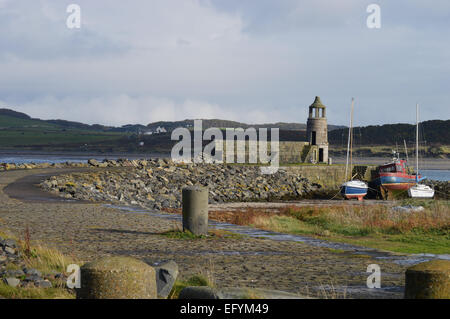 Logan dans le port. Lieu de tournage pour la série de la BBC 2 000 acres de ciel. Banque D'Images