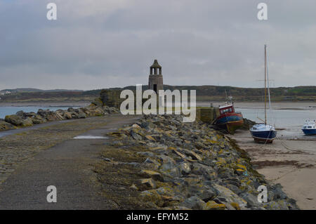 Logan dans le port. Lieu de tournage pour la série de la BBC 2 000 acres de ciel. Banque D'Images