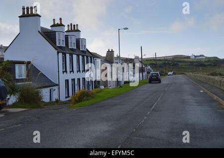 Logan dans le port. Lieu de tournage pour la série de la BBC 2 000 acres de ciel. Banque D'Images