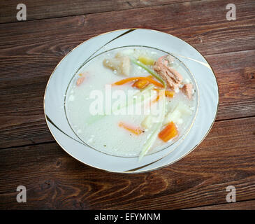 - Fiskesuppe Chaudrée de saumon et de cabillaud de Norvège Banque D'Images