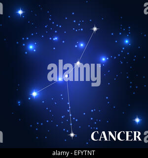 Symbole : Le cancer signe du zodiaque. Vector Illustration. Banque D'Images