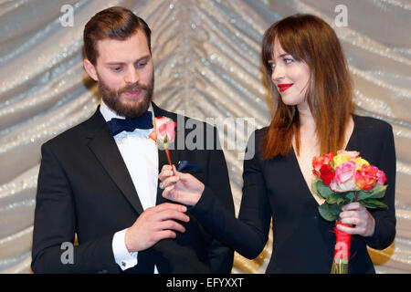 Jamie Dornan et Dakota Johnson participant à la "Cinquante Nuances de gris' première mondiale au 65e Festival International du Film de Berlin/Berlinale 2015 le 11 février 2015./photo alliance Banque D'Images