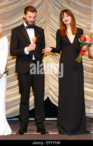 Jamie Dornan et Dakota Johnson participant à la "Cinquante Nuances de gris' première mondiale au 65e Festival International du Film de Berlin/Berlinale 2015 le 11 février 2015./photo alliance Banque D'Images