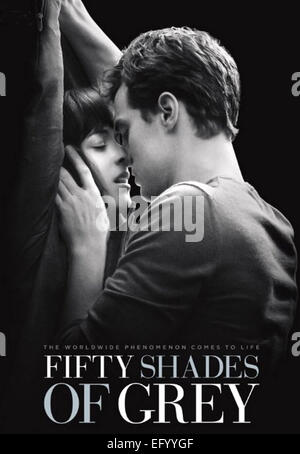 50 nuances de gris affiche pour 2015 Focus film avec Dakota Johnson et Jamie Dornan Banque D'Images