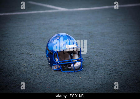 Casque rugby, football américain, sport historique Banque D'Images