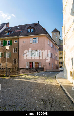 La vieille ville de Porrentruy, Canton du Jura, Suisse. Banque D'Images